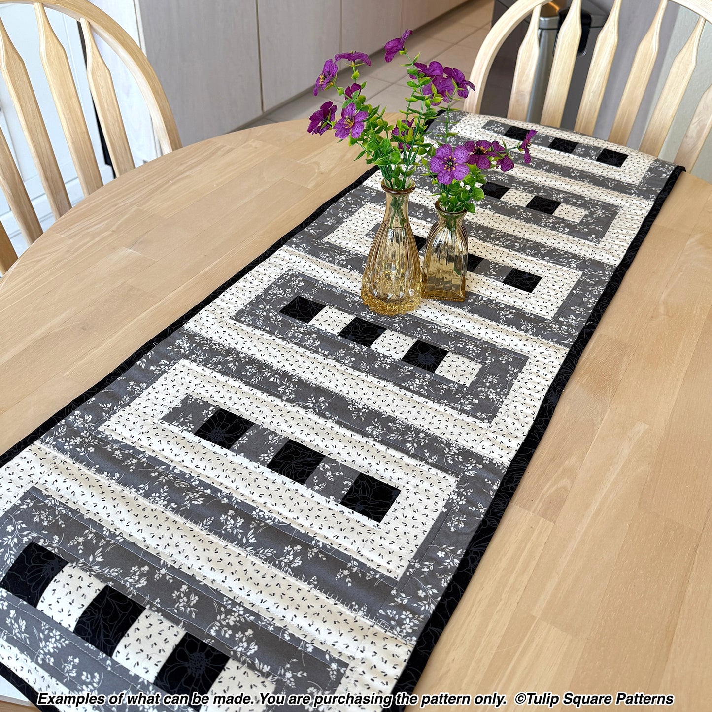 647 ELEGANT LACE QUILTED TABLE RUNNER DIGITAL PATTERN PDF