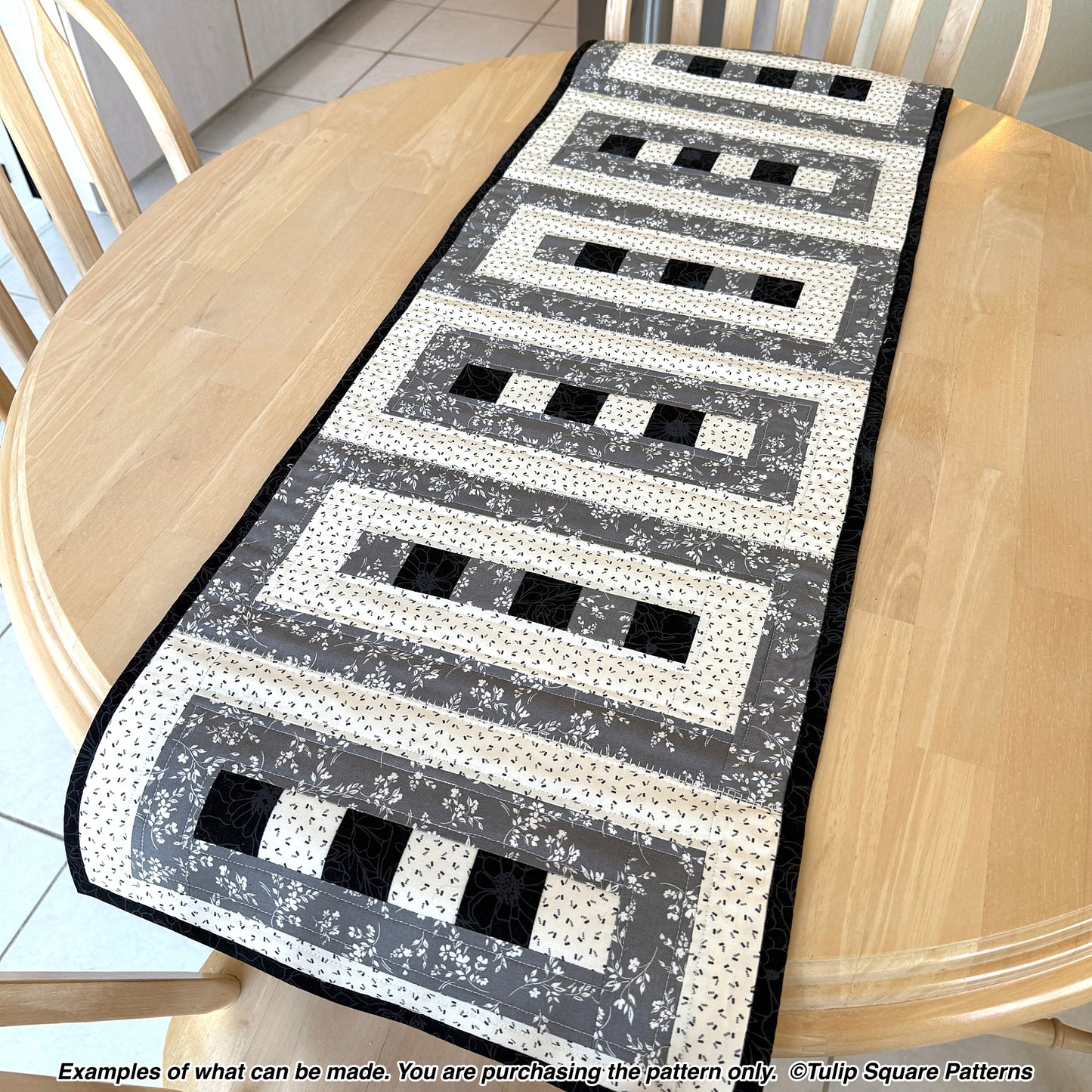 647 ELEGANT LACE QUILTED TABLE RUNNER DIGITAL PATTERN PDF