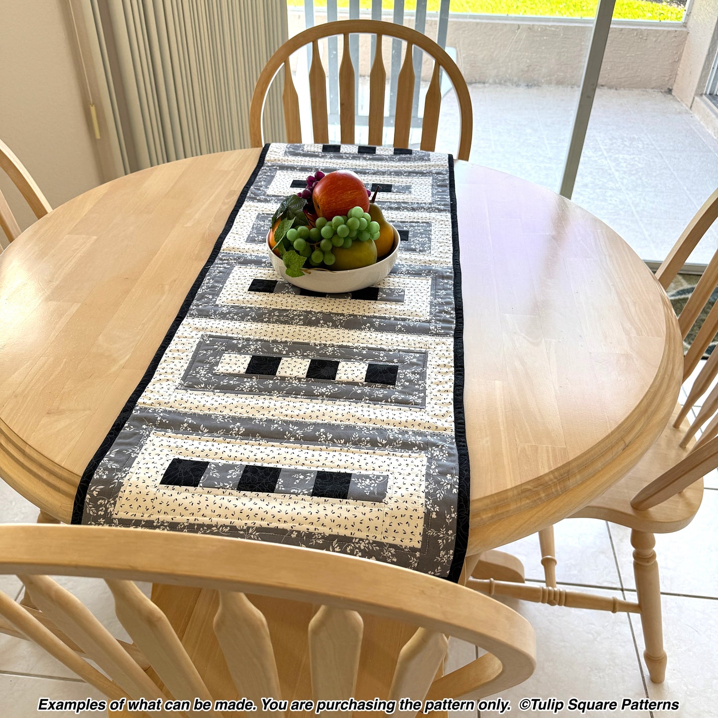 647 ELEGANT LACE QUILTED TABLE RUNNER DIGITAL PATTERN PDF