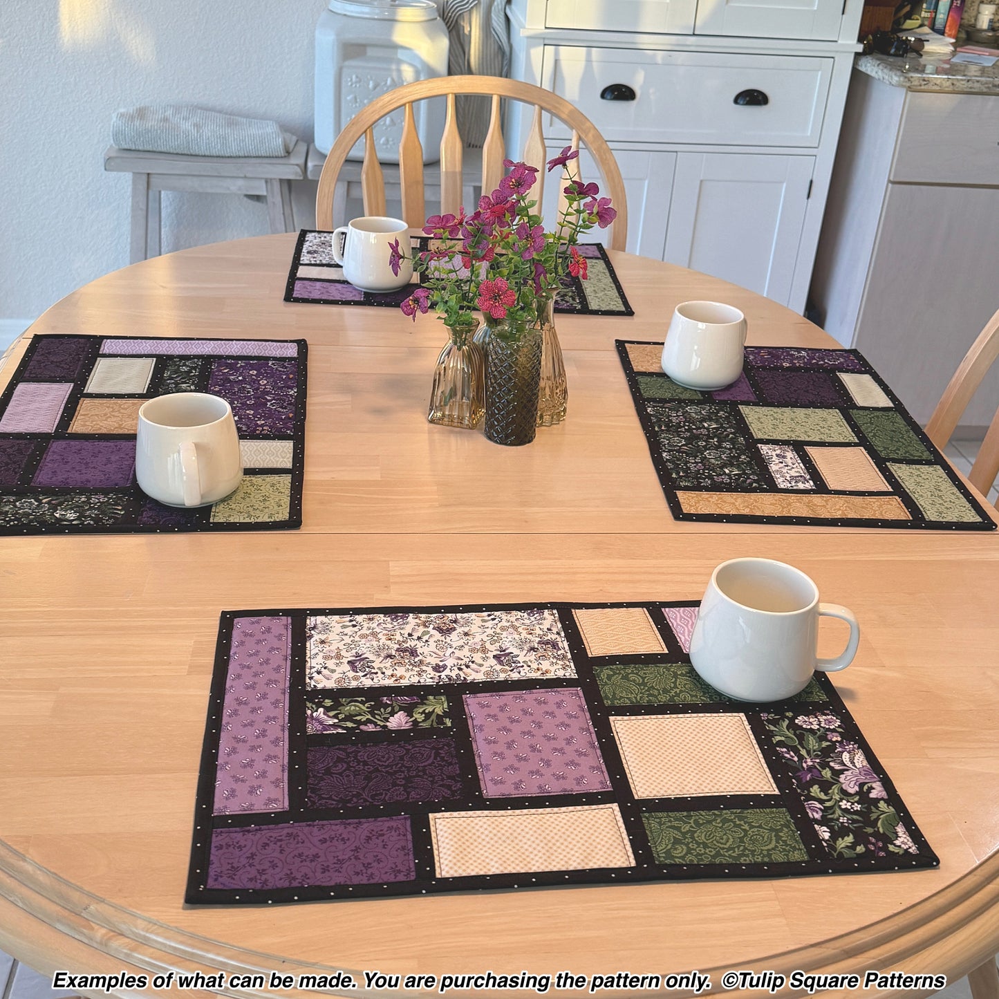 648 COBBLESTONE PATH QUILTED PLACEMATS DIGITAL PATTERN PDF