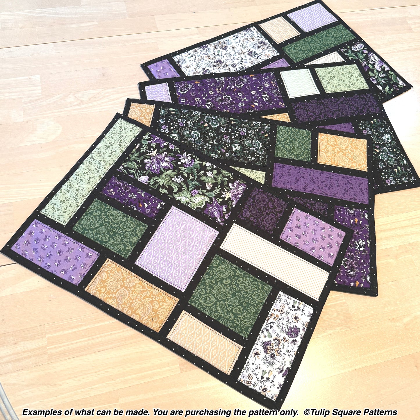 648 COBBLESTONE PATH QUILTED PLACEMATS DIGITAL PATTERN PDF