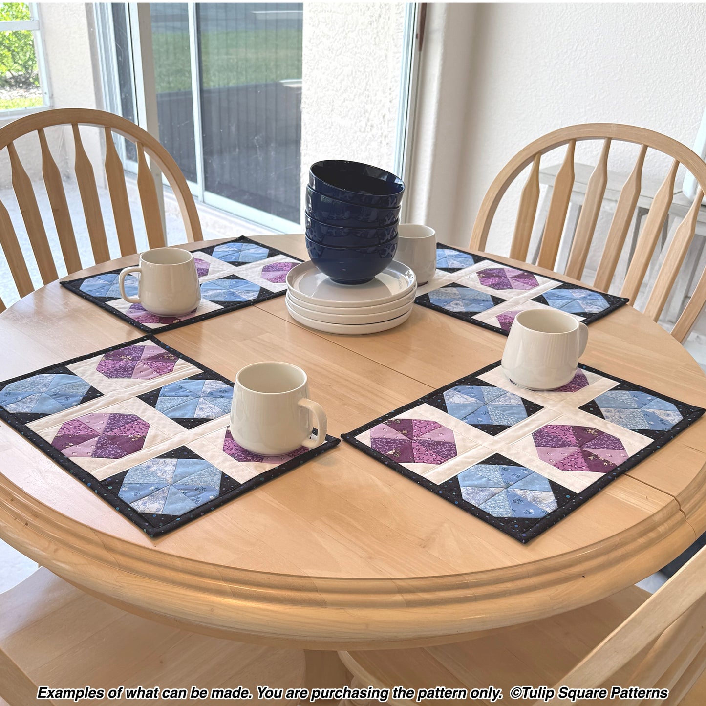 649 SAND DOLLAR QUILTED PLACEMATS DIGITAL PATTERN PDF