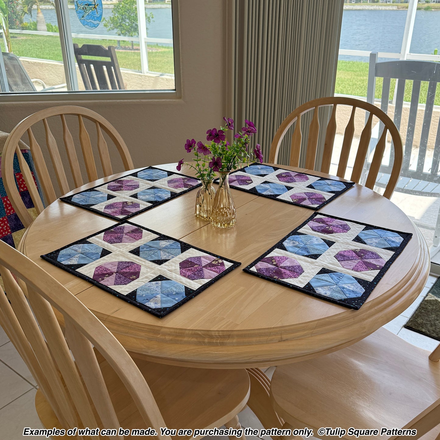 649 SAND DOLLAR QUILTED PLACEMATS DIGITAL PATTERN PDF