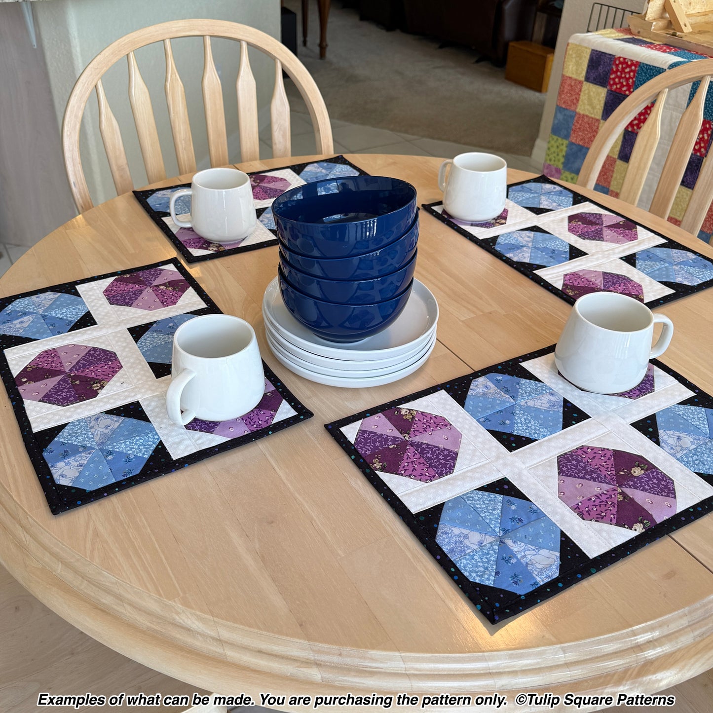 649 SAND DOLLAR QUILTED PLACEMATS DIGITAL PATTERN PDF