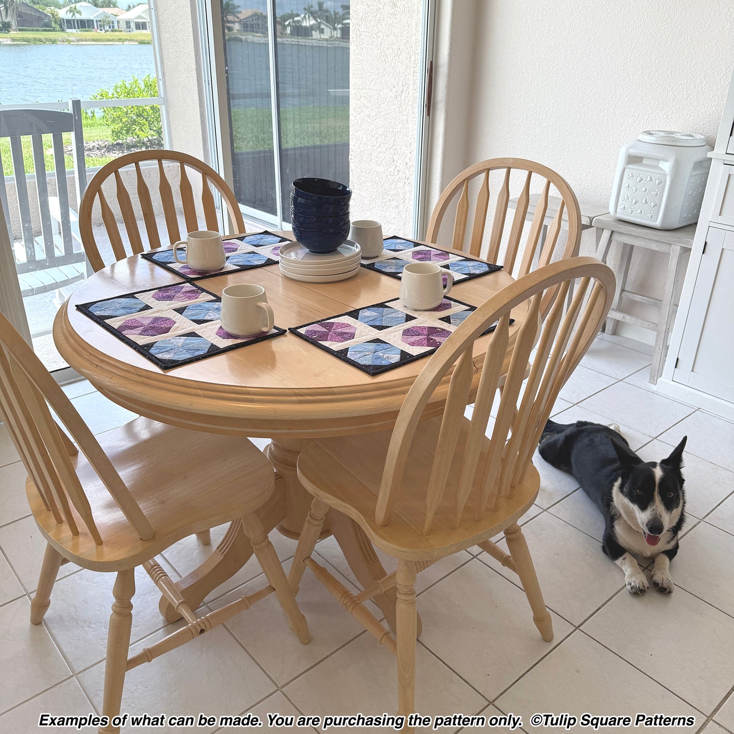 649 SAND DOLLAR QUILTED PLACEMATS DIGITAL PATTERN PDF