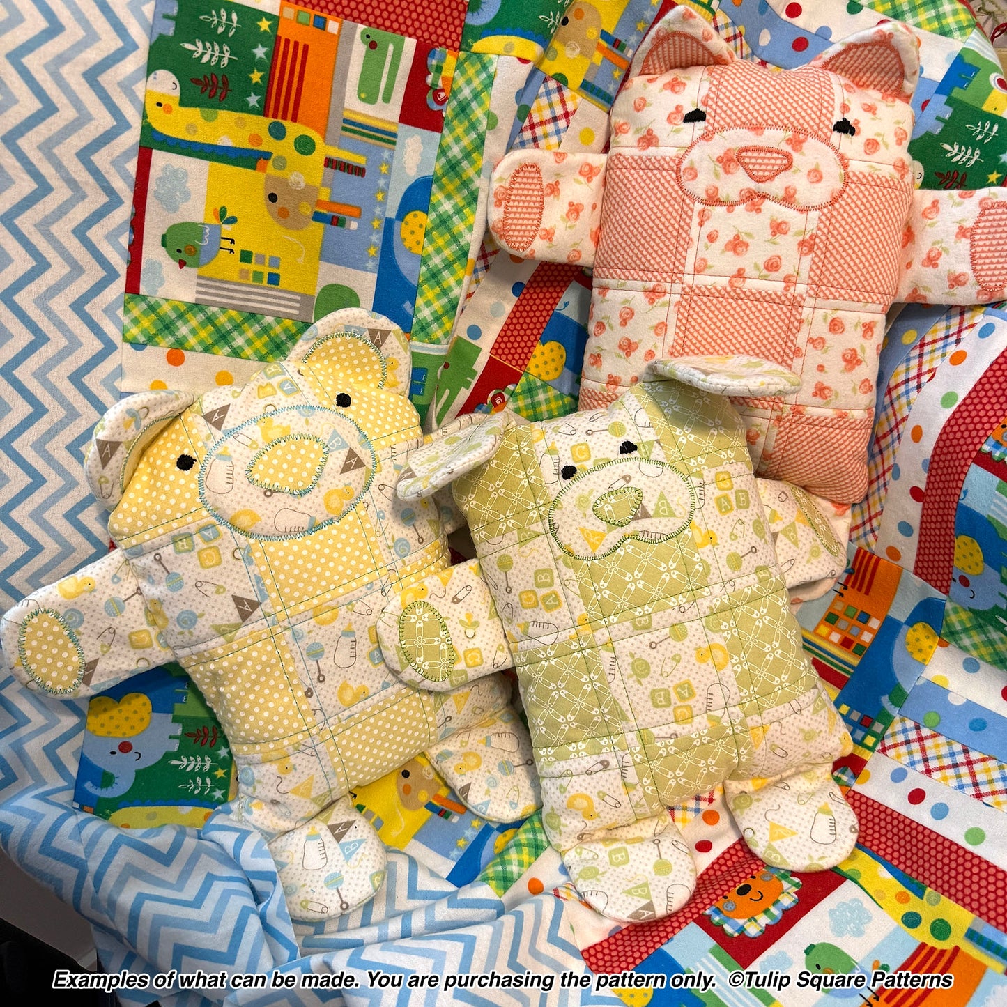 652 QUILTED CUDDLE TOYS DIGITAL PATTERN PDF