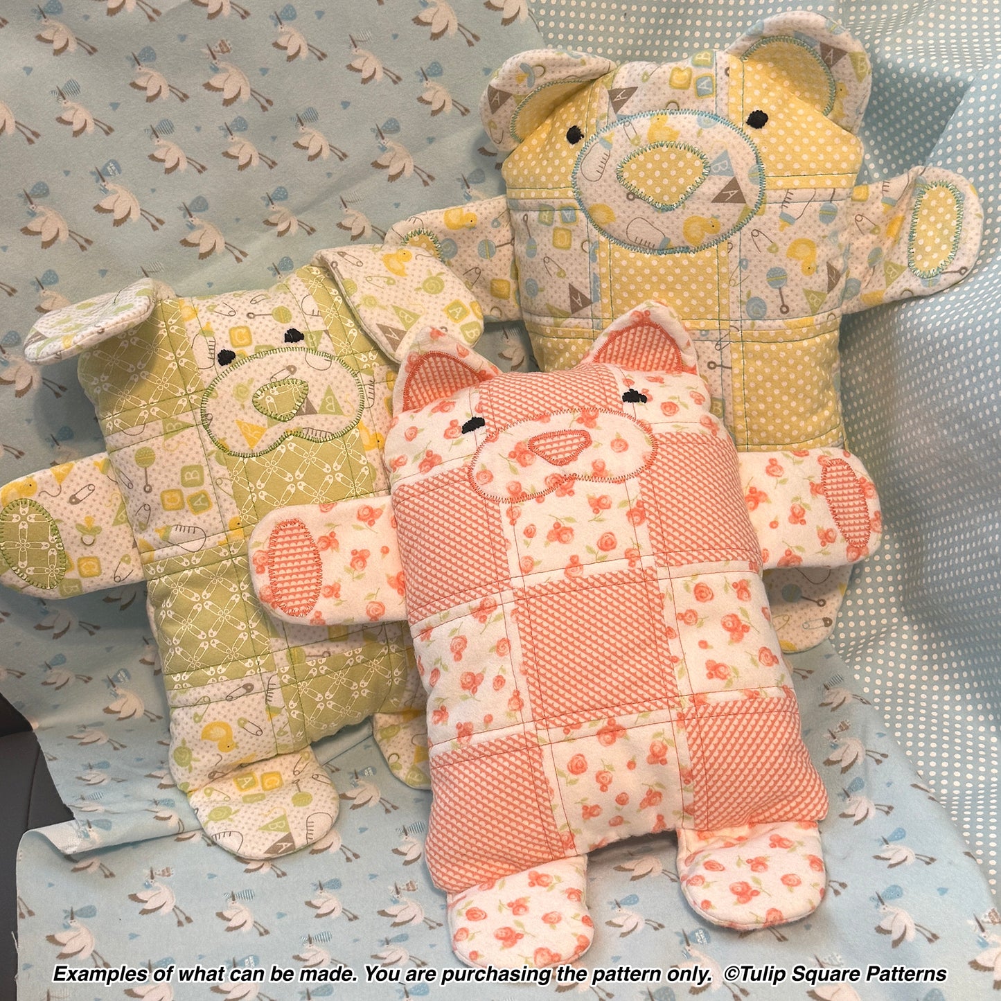 652 QUILTED CUDDLE TOYS DIGITAL PATTERN PDF