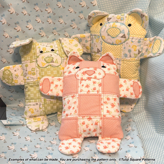 652 QUILTED CUDDLE TOYS DIGITAL PATTERN PDF