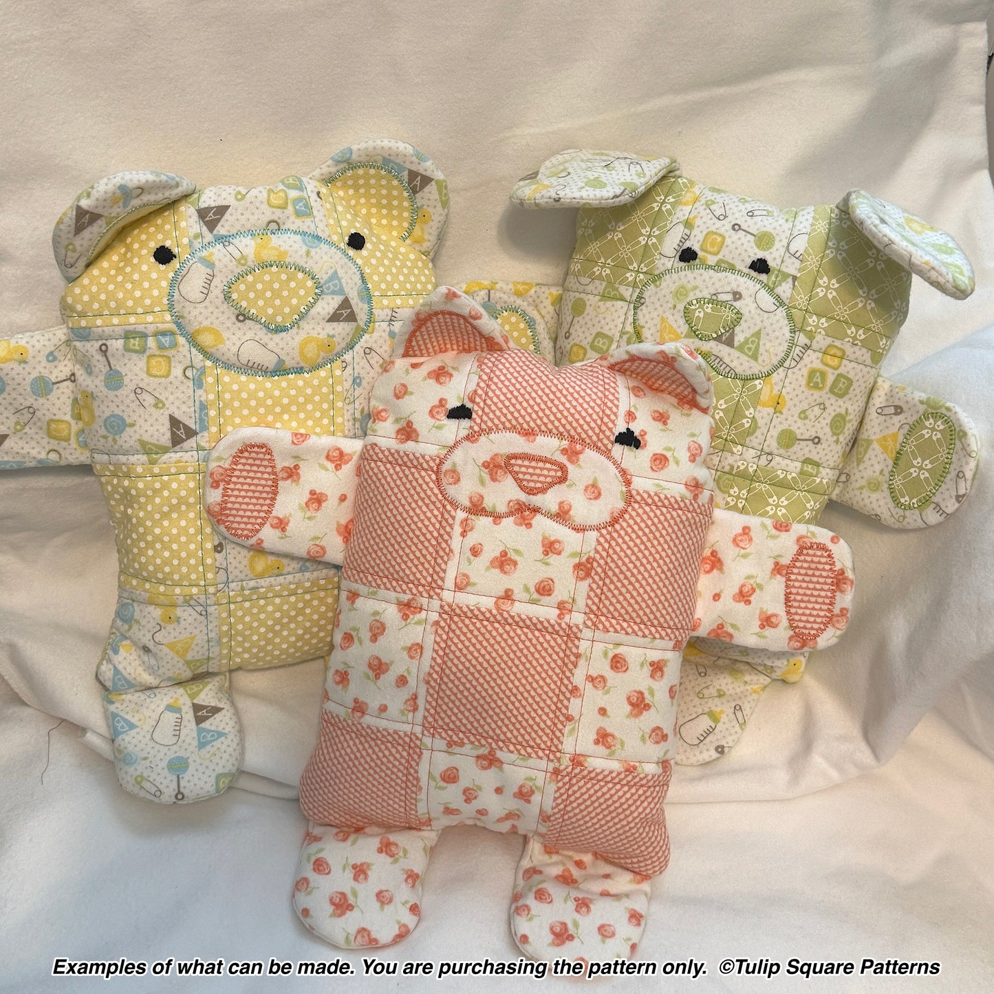 652 QUILTED CUDDLE TOYS DIGITAL PATTERN PDF