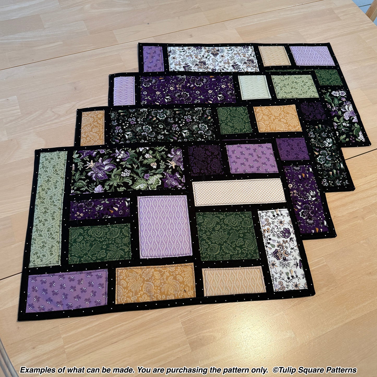648 COBBLESTONE PATH QUILTED PLACEMATS DIGITAL PATTERN PDF