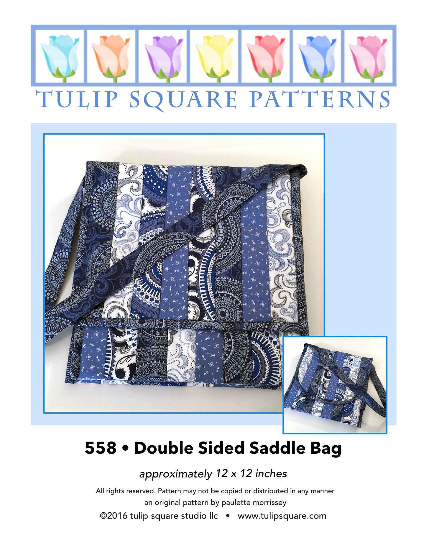 558 DOUBLE SIDED SADDLE BAG PURSE DIGITAL PATTERN PDF