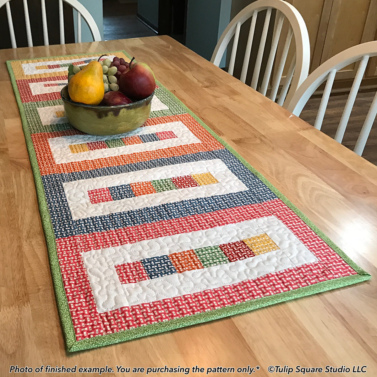 563 RAINBOW BLOCKS TABLE RUNNER DIGITAL PATTERN PDF