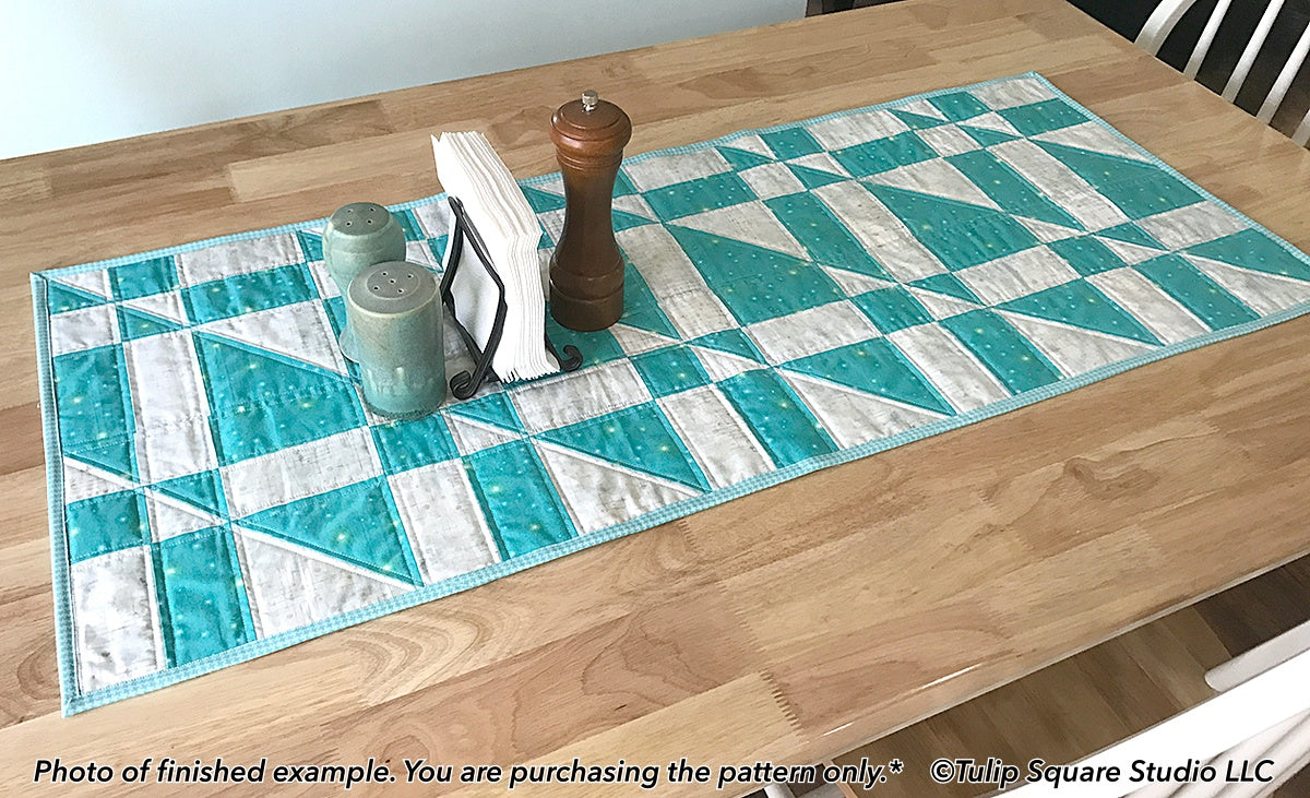 564 ASYMMETRIC ANGLES TABLE RUNNER DIGITAL PATTERN PDF