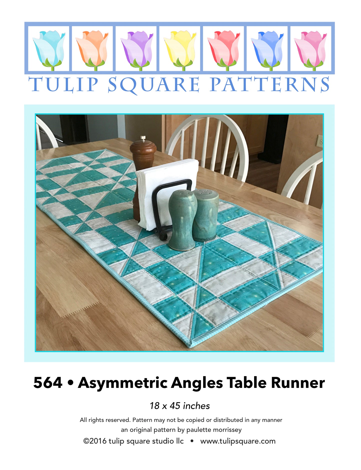 564 ASYMMETRIC ANGLES TABLE RUNNER DIGITAL PATTERN PDF