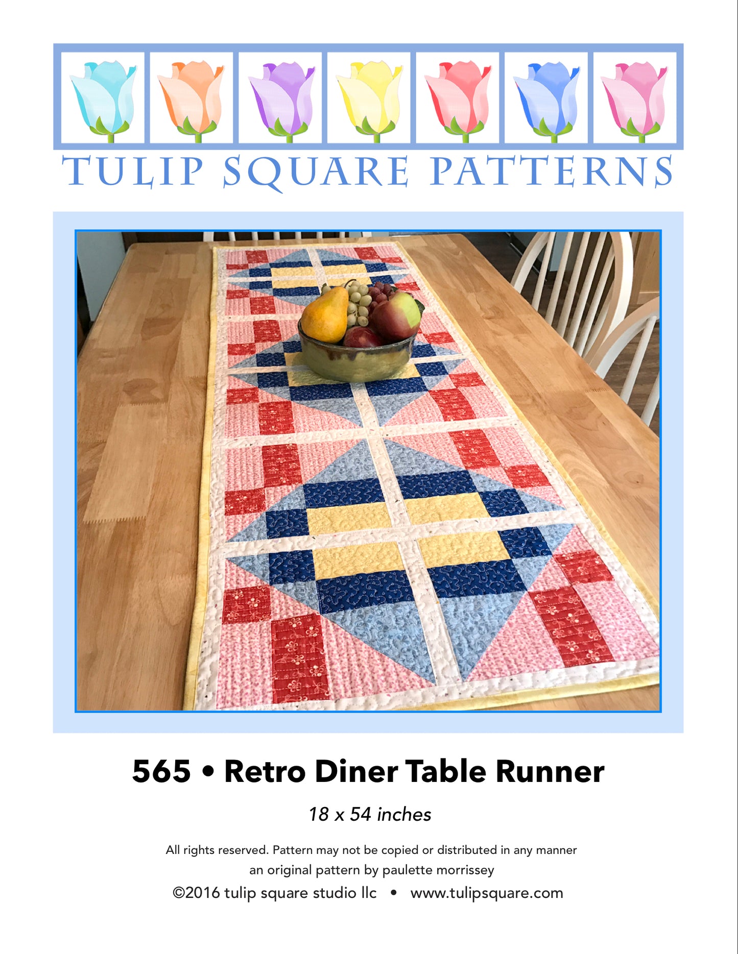 565 RETRO DINER TABLE RUNNER DIGITAL PATTERN PDF