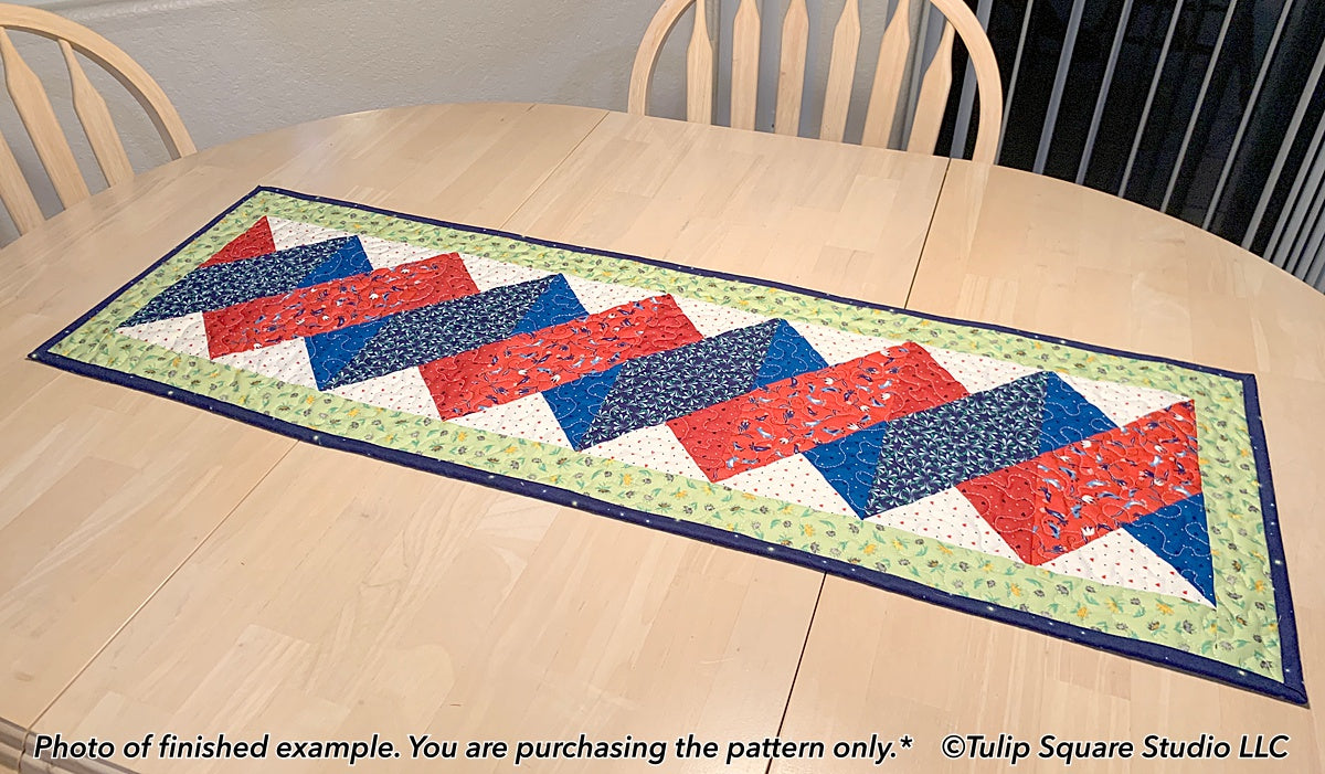 576 RIBBON TWIST GALA TABLE RUNNER DIGITAL PATTERN PDF