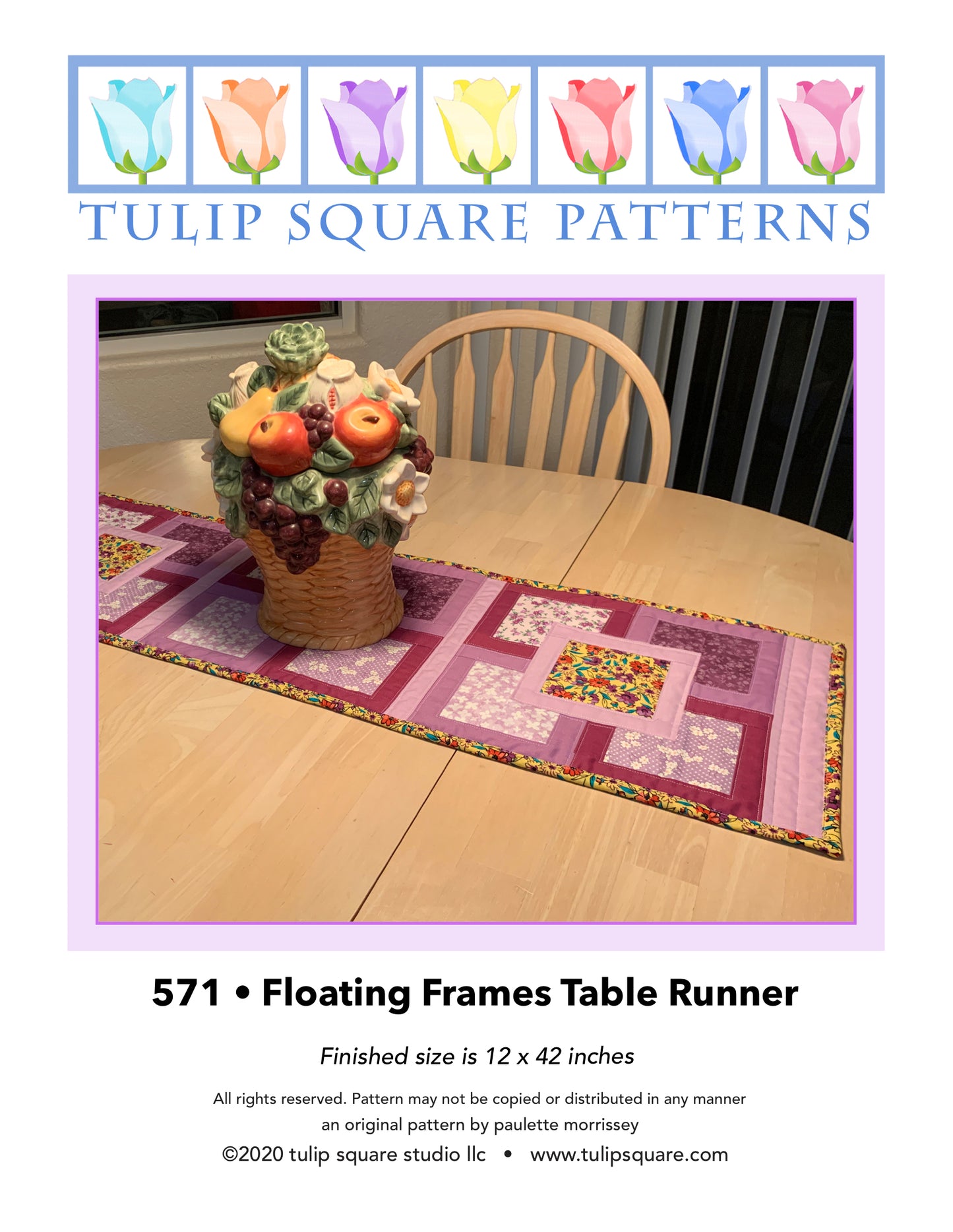 571 FLOATING FRAMES TABLE RUNNER DIGITAL PATTERN PDF