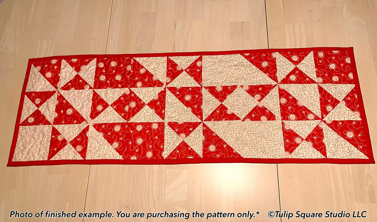 575 BOLD TRIANGLES TABLE RUNNER DIGITAL PATTERN PDF