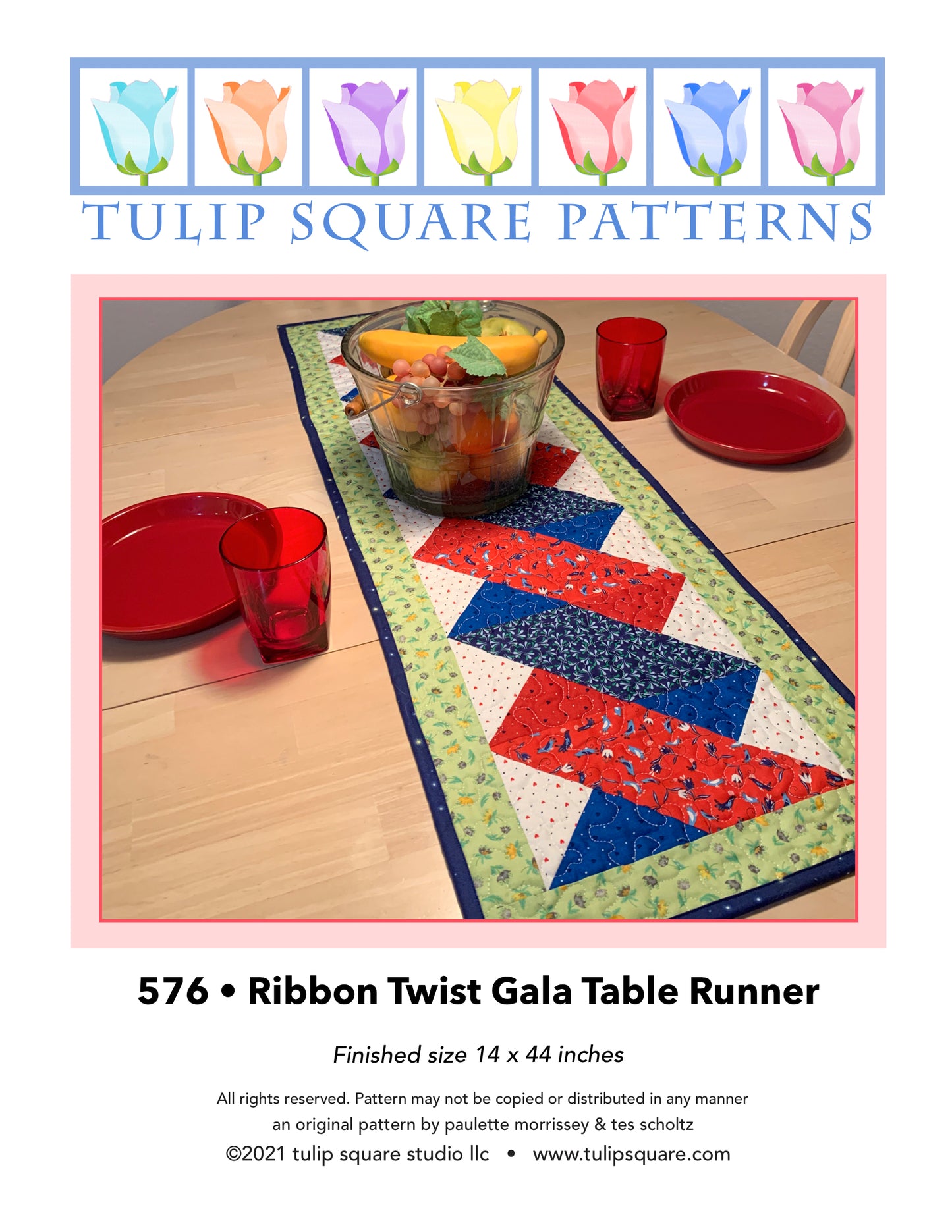 576 RIBBON TWIST GALA TABLE RUNNER DIGITAL PATTERN PDF