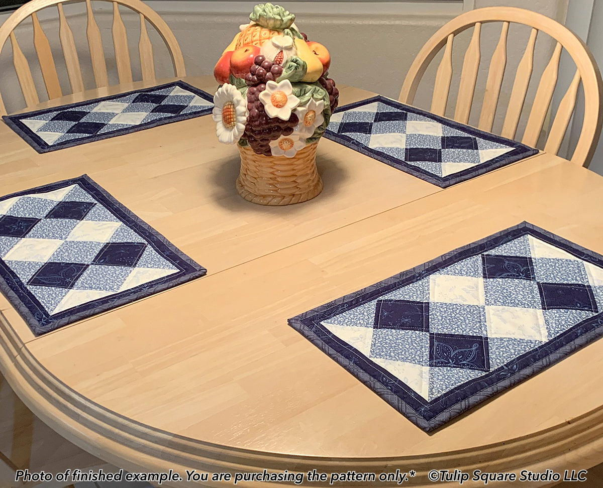 577 DINNER DIAMONDS PLACEMATS DIGITAL PATTERN PDF