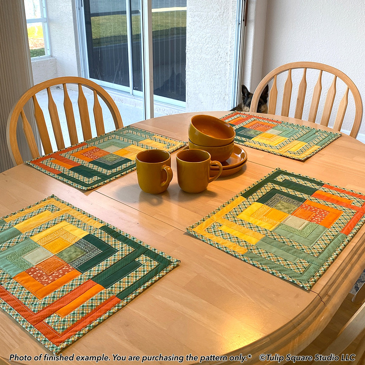 579 FOUR SQUARE MEALS PLACEMATS DIGITAL PATTERN PDF