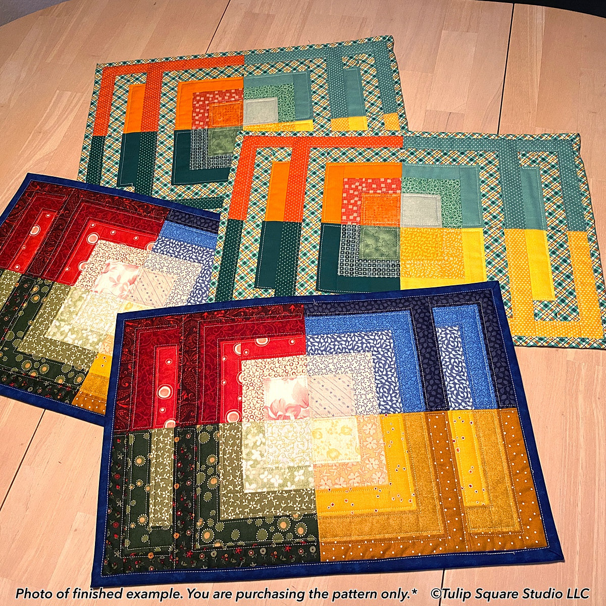 579 FOUR SQUARE MEALS PLACEMATS DIGITAL PATTERN PDF