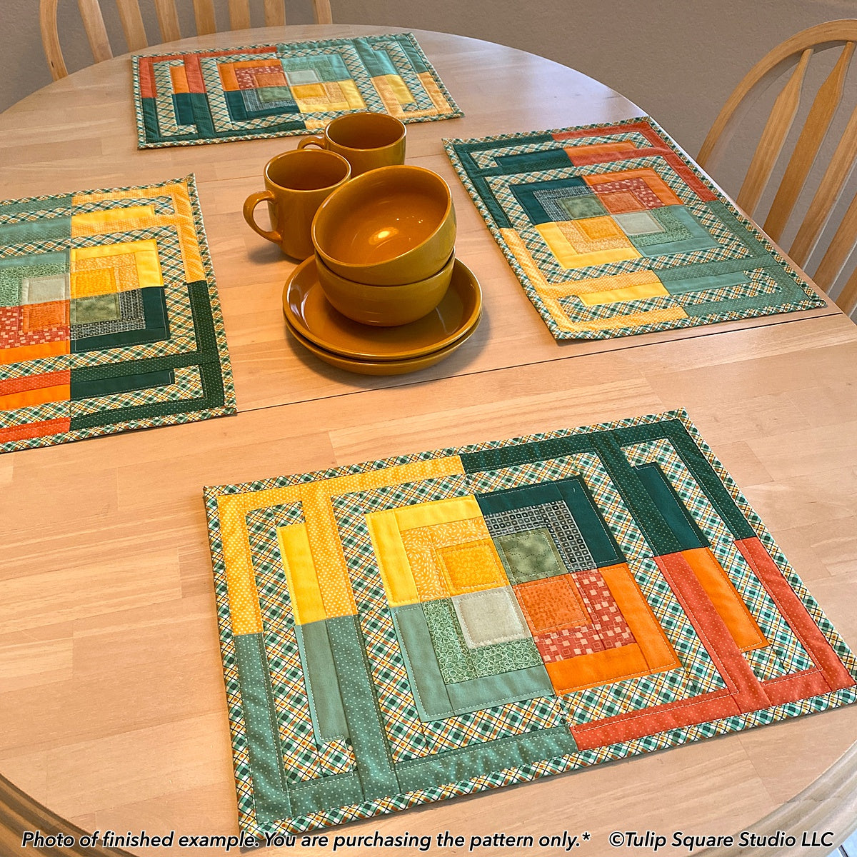 579 FOUR SQUARE MEALS PLACEMATS DIGITAL PATTERN PDF