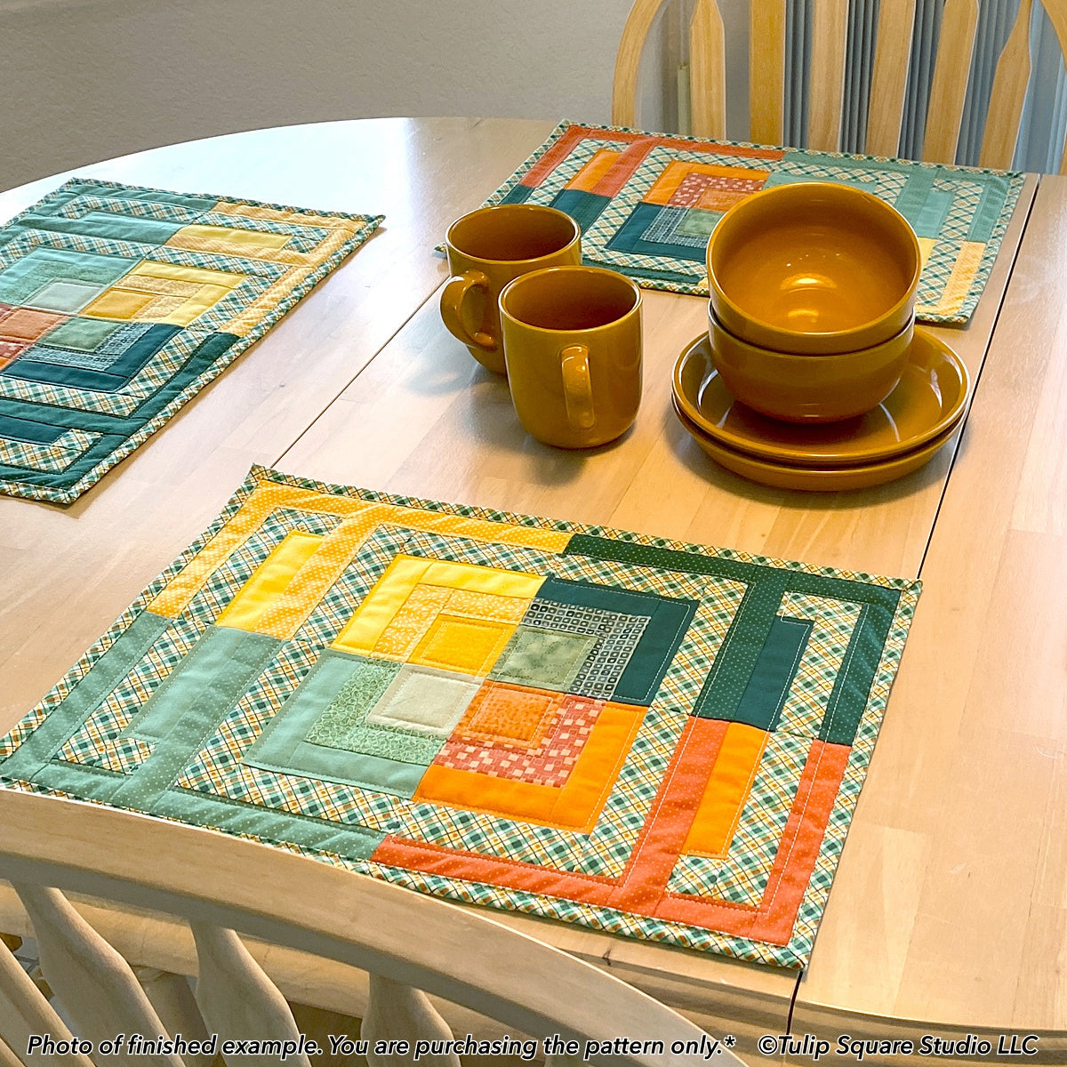 579 FOUR SQUARE MEALS PLACEMATS DIGITAL PATTERN PDF