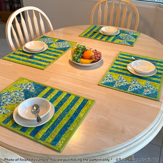 582 STRIPES AND ANGLES PLACEMATS DIGITAL PATTERN PDF