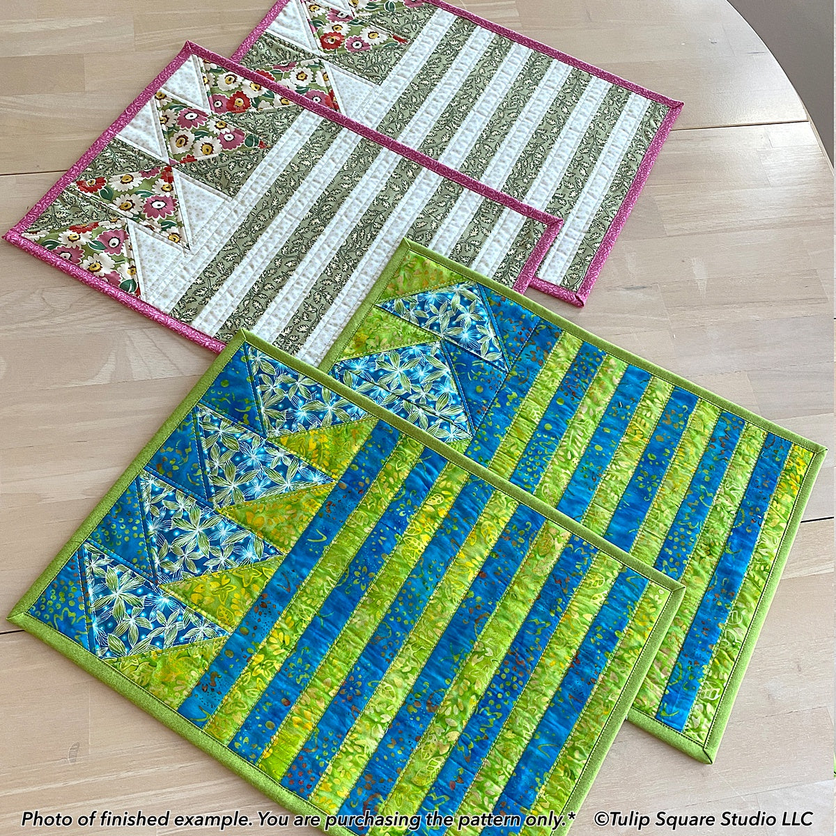 582 STRIPES AND ANGLES PLACEMATS DIGITAL PATTERN PDF