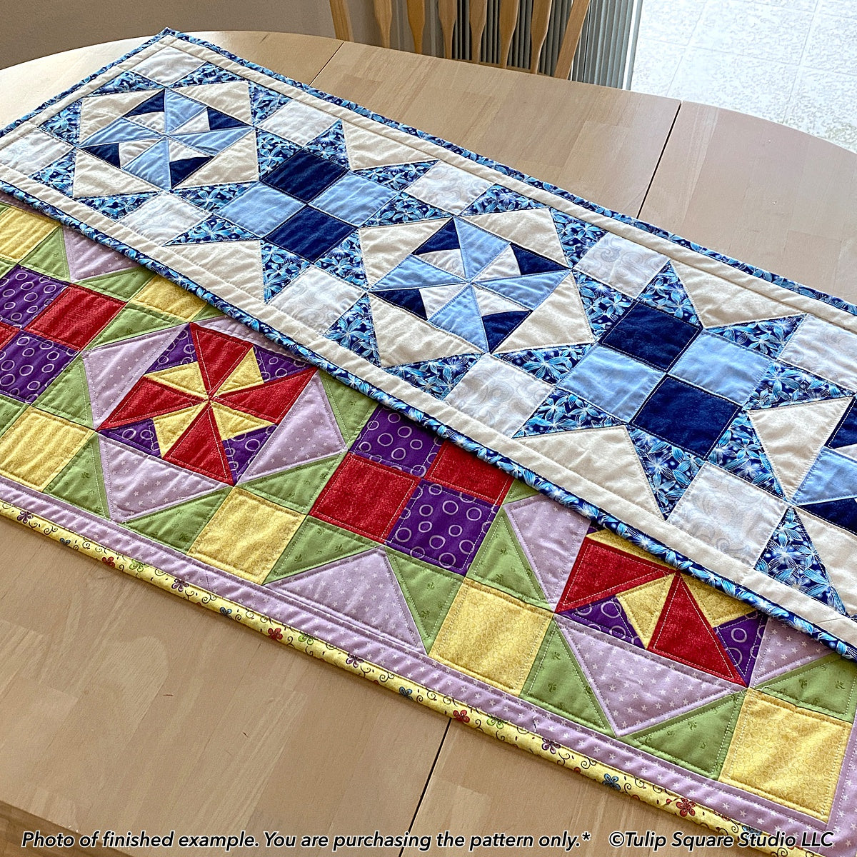 585 PINWHEEL PALS TABLE RUNNER DIGITAL PATTERN PDF