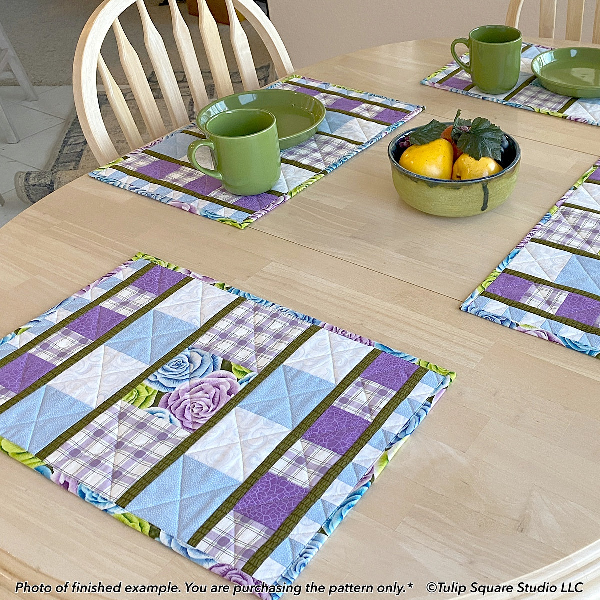 588 - 1-2-3-4 BLOCKS PLACEMATS DIGITAL PATTERN PDF