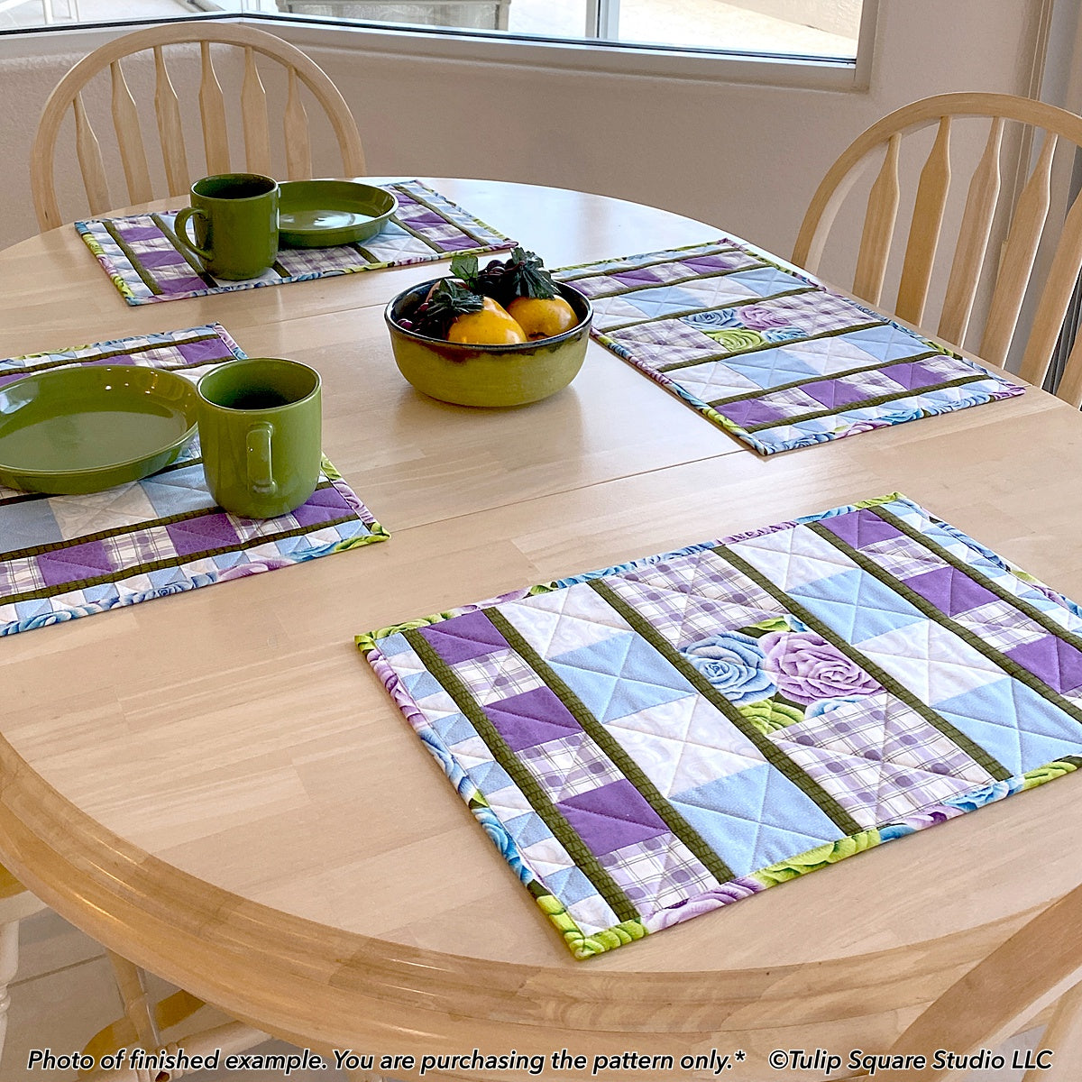 588 - 1-2-3-4 BLOCKS PLACEMATS DIGITAL PATTERN PDF