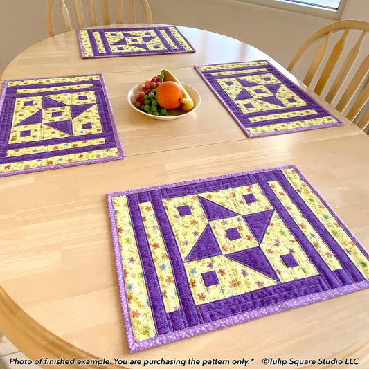 591 STAR FLOWER PLACEMATS DIGITAL PATTERN PDF