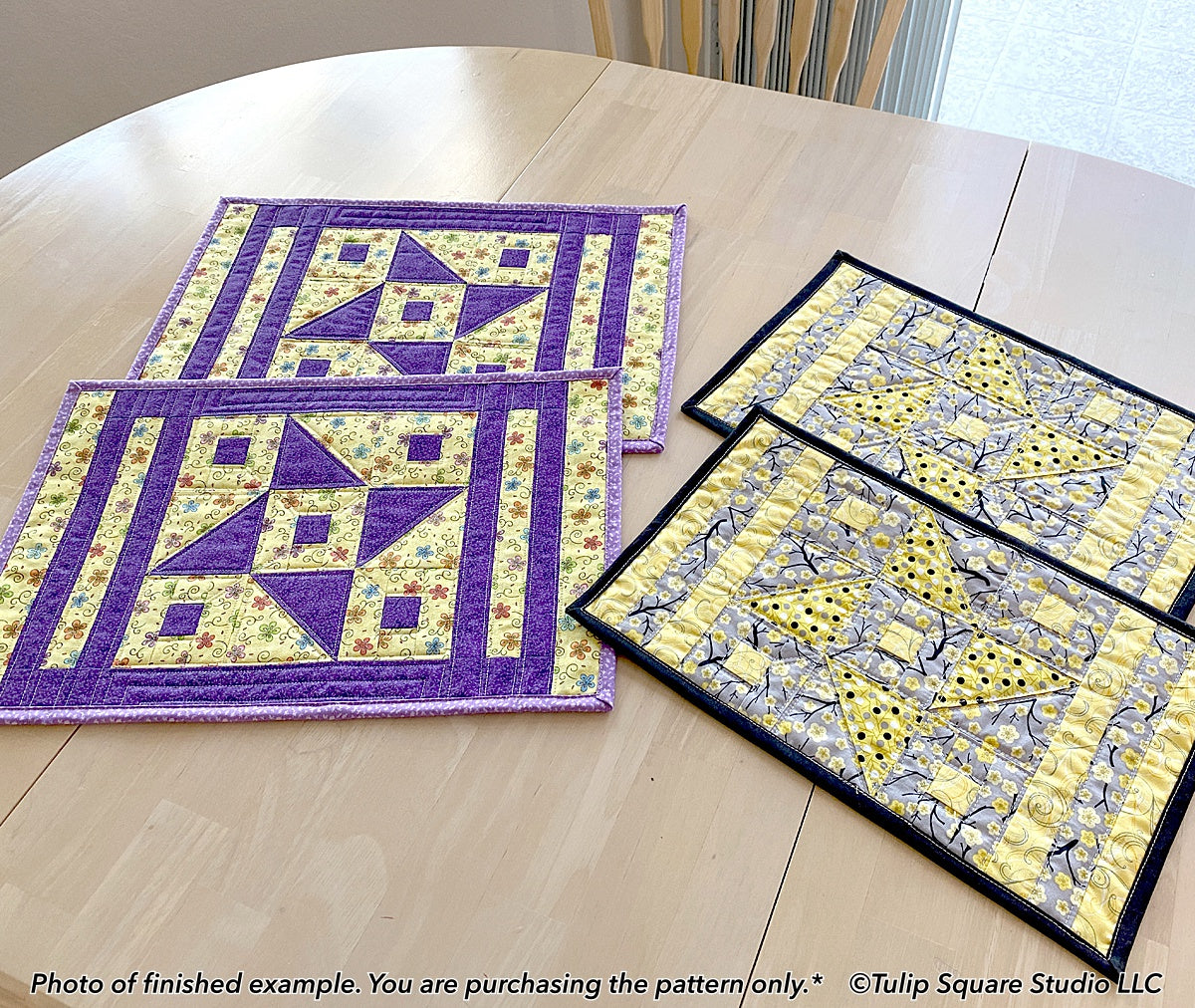 591 STAR FLOWER PLACEMATS DIGITAL PATTERN PDF