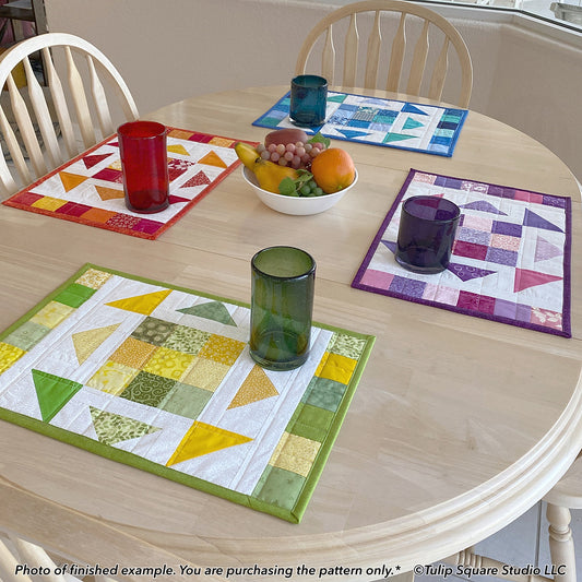 598 KALEIDOSCOPE PLACEMATS DIGITAL PATTERN PDF