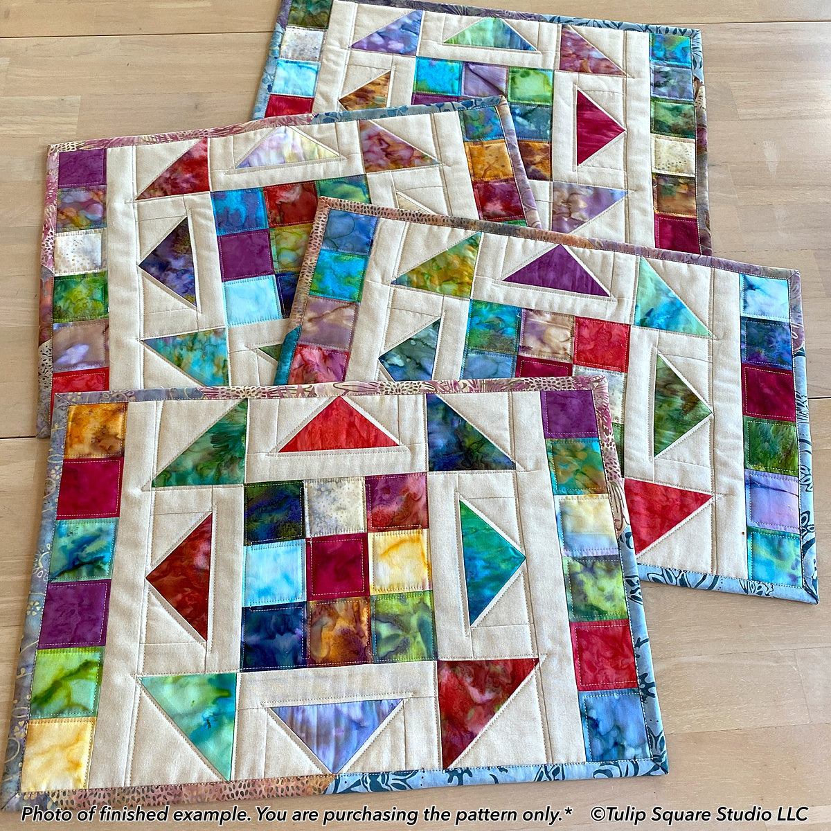 598 KALEIDOSCOPE PLACEMATS DIGITAL PATTERN PDF