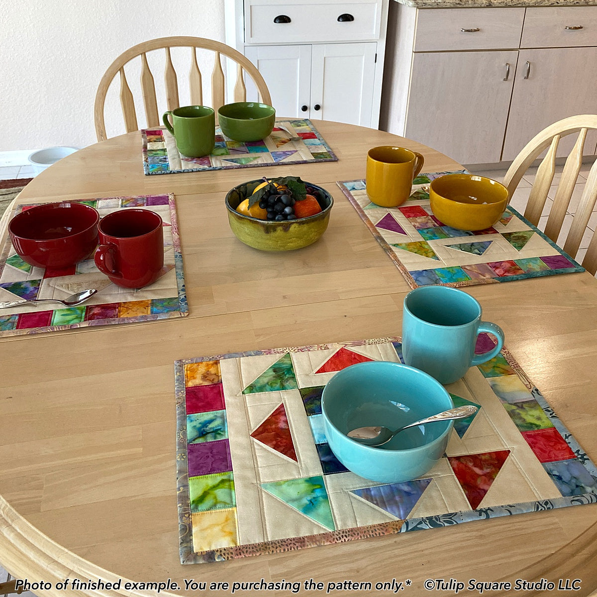 598 KALEIDOSCOPE PLACEMATS DIGITAL PATTERN PDF