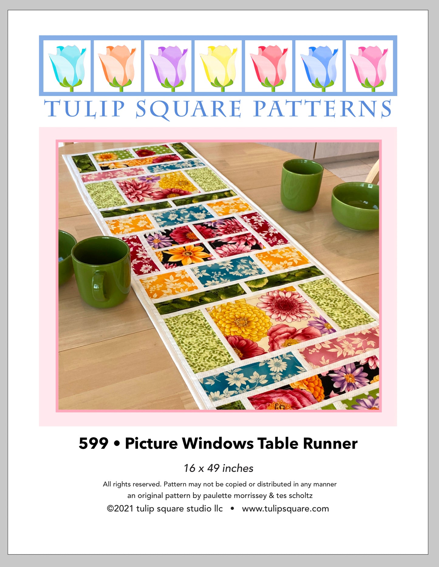599 PICTURE WINDOWS TABLE RUNNER DIGITAL PATTERN PDF
