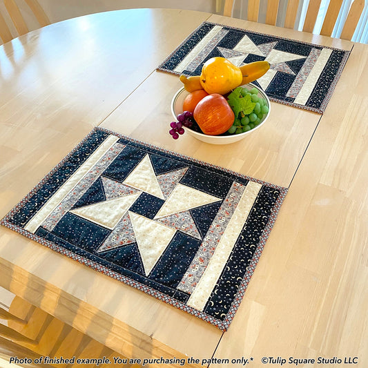 616 SPINNING STAR PLACEMATS DIGITAL PATTERN PDF