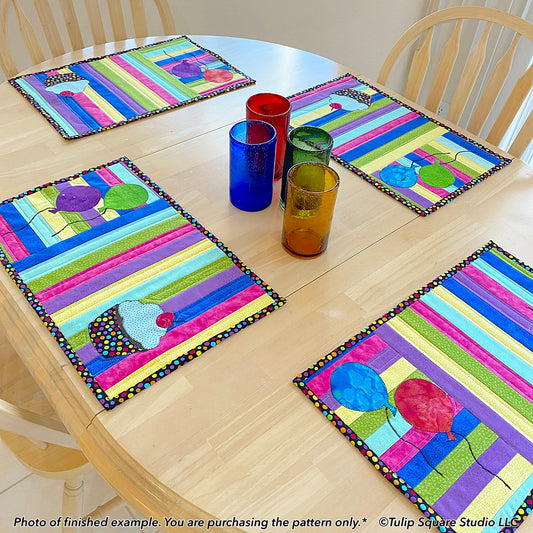 621 PARTY TIME PLACEMATS DIGITAL PATTERN PDF