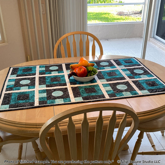 614 SHADOWY SHAPES TABLE TOPPER DIGITAL PATTERN PDF